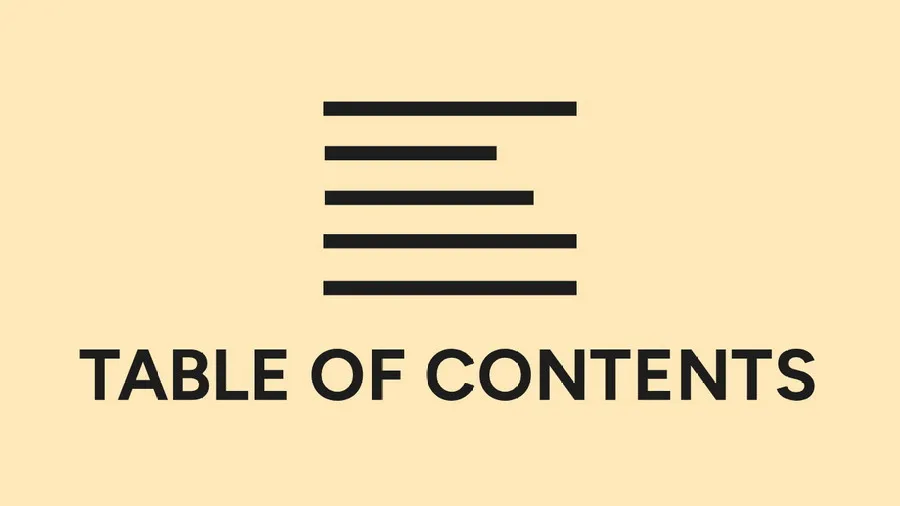 Table of contents illustration.
